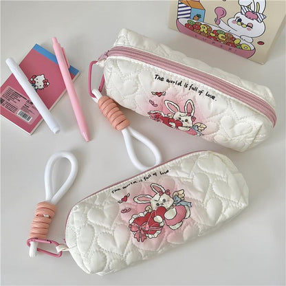 Large Capacity Printed Simple Polyester Pencil Case
