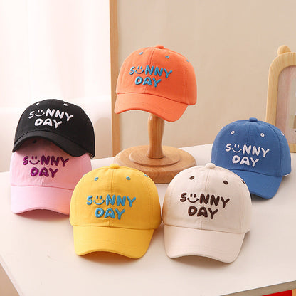 Cotton Embroidered Letter Children's Baseball Caps