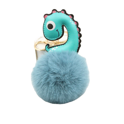 Cute Dinosaur Women's Bag Plush Keychain