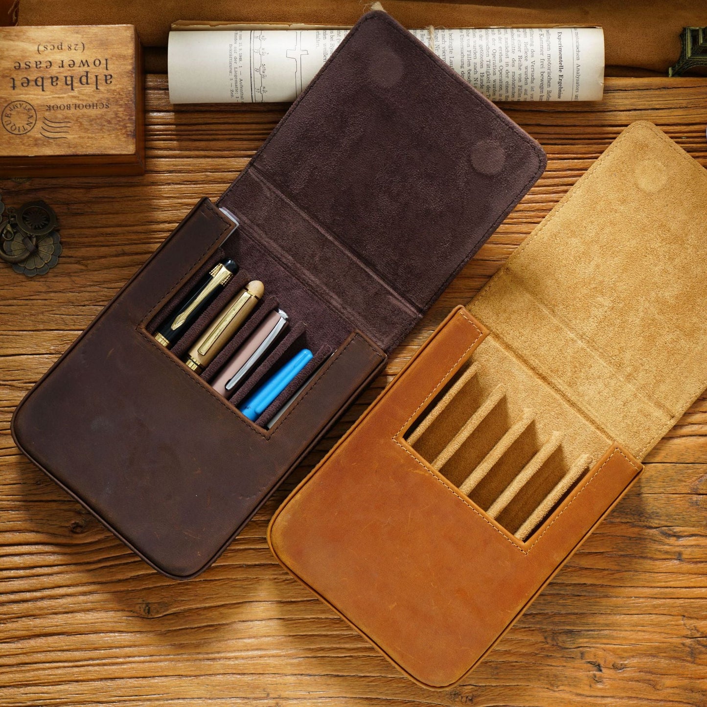 Handmade Magnetic Drawer Pencil Case
