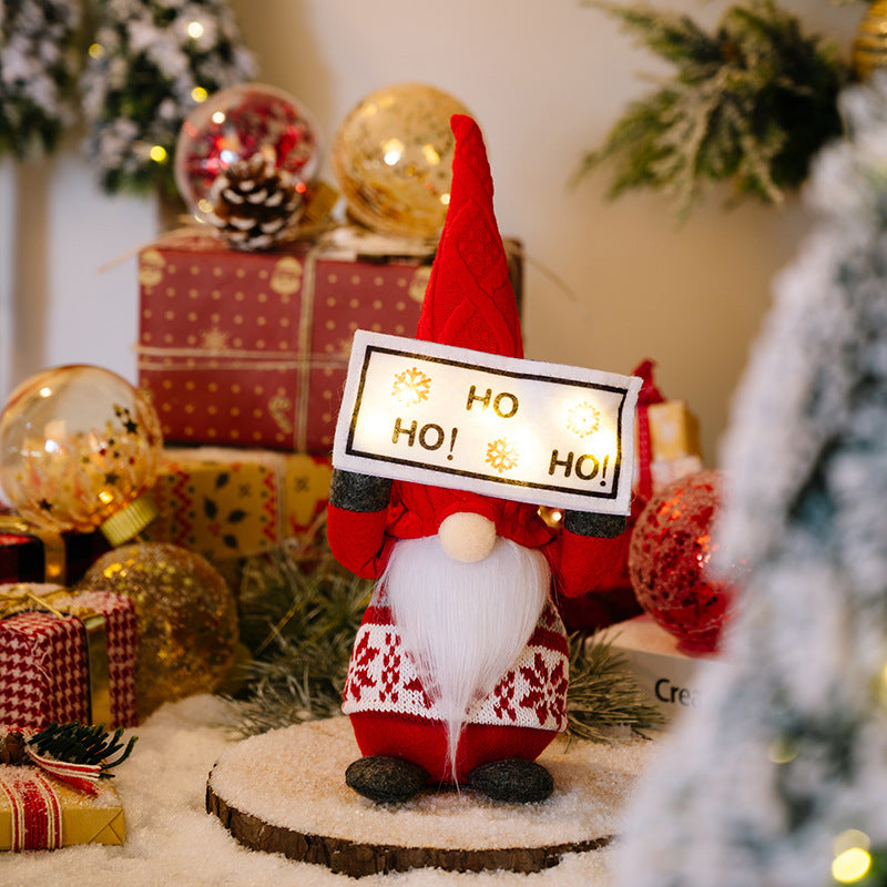 Christmas Lantern Sign Fabric Figurine Ornaments