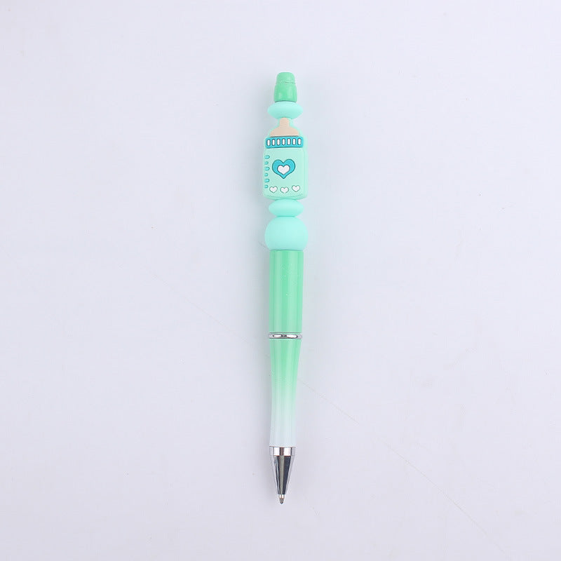 Cartoon Baby Bottle Silicone DIY Bead Pen