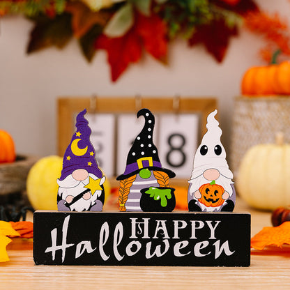 Halloween Pumpkin Wood Ornaments