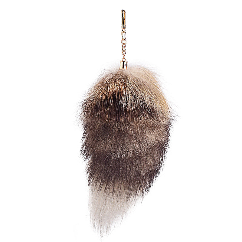 Oversized Fox Hair Pendant Keychains