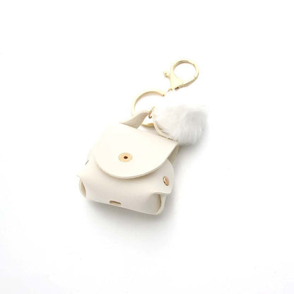 Coin Purse Headphone Cover Fur Ball Keychain
