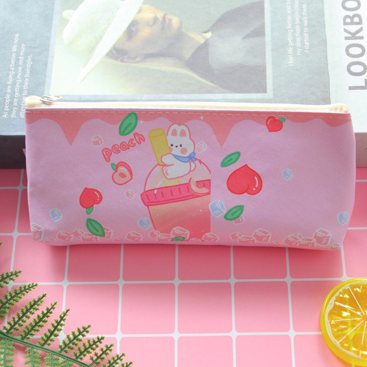 Creative PU Leather Cartoon Bear Rabbit Pencil Case