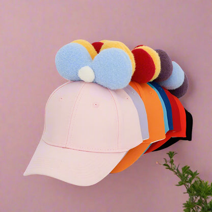 Butterfly Fur Ball Cute Children's Baseball Cap