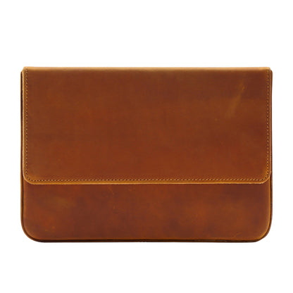 Handmade Magnetic Drawer-style Crazy Horse Leather Pencil Case