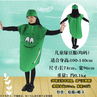 Children's Fruit and Vegetable Costume Environmental-Friendly