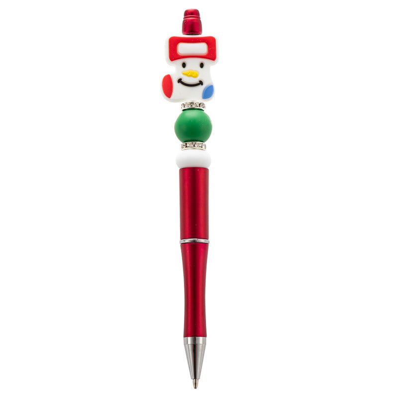 Christmas Cartoon Silicone Handmade Beaded Pen Ballpoint Pen
