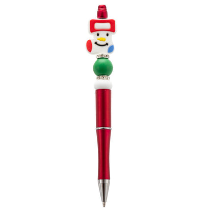 Christmas Cartoon Silicone Handmade Beaded Pen Ballpoint Pen
