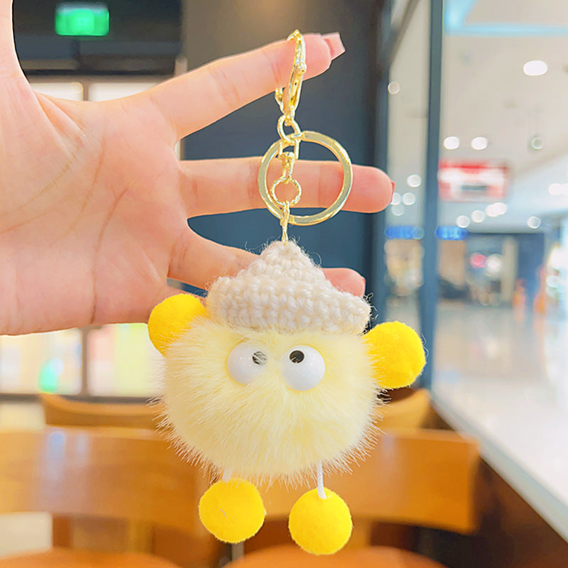 Cartoon Fur Ball Plush Cute Keychain