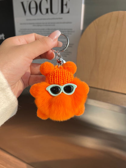 Cartoon Doll Plush Ball Keychain