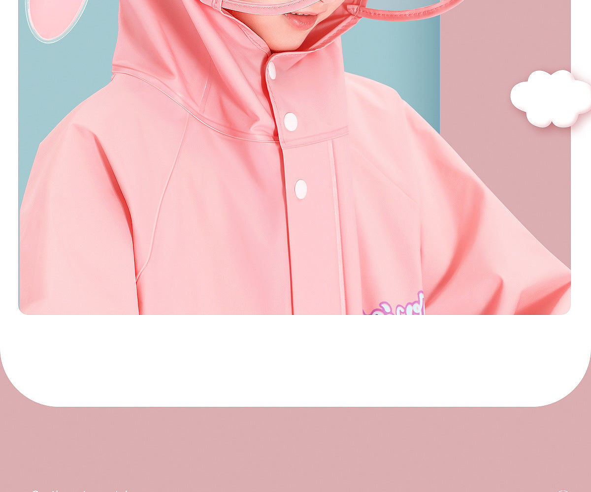 Cartoon Raincoat with Storage Bag