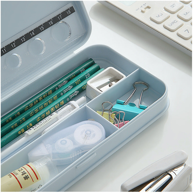 PP Macaron Pencil Box Learning Stationery Storage Matte Pencil Box