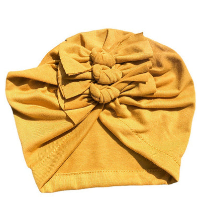 New Bow Baby Hat Spring And Autumn Solid Color Baby Hat Newborn Baby Hat 21 Colors Available Wholesale Baby Hats