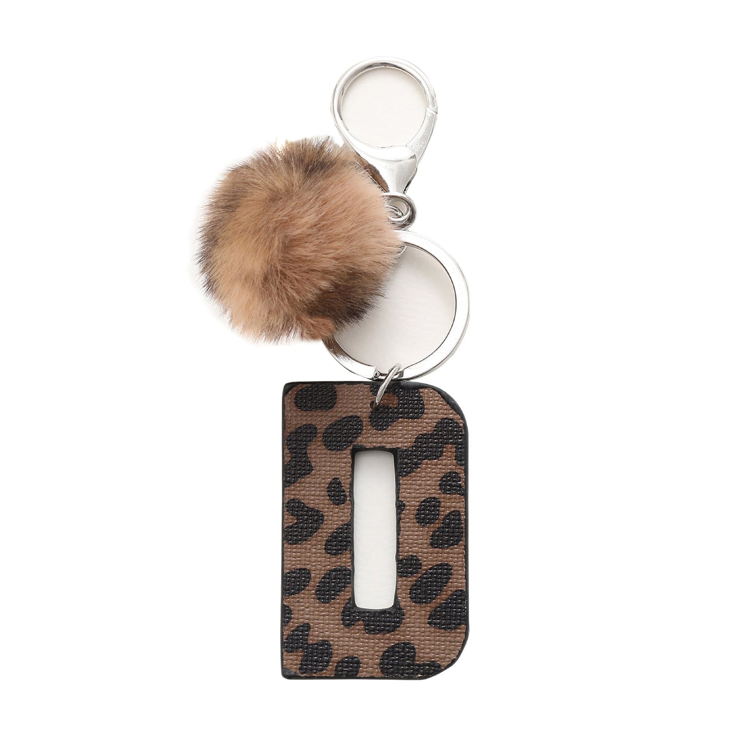 Western Cowboy Leopard Leather Keychains