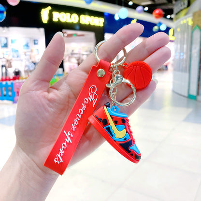 Silicone Basketball Schoolbag Jersey Creative Keychain