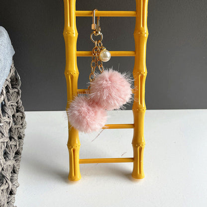 Cute Pearl Candy Plush Ball Bags, Keychain Pendants