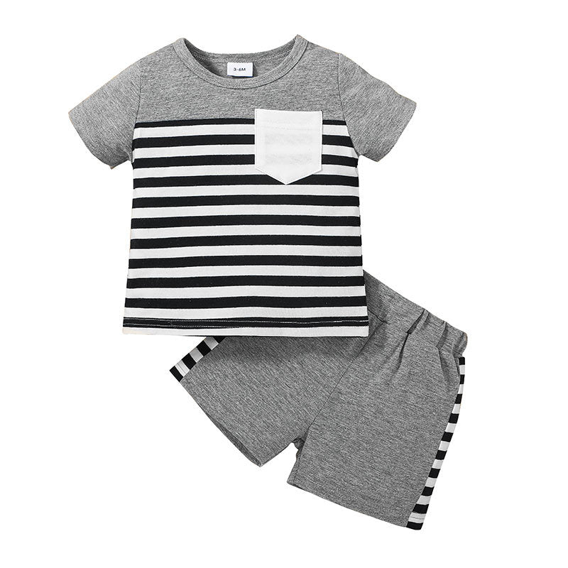 Summer Boys Sports Shorts Set of 2 Polyester Baby Clothes