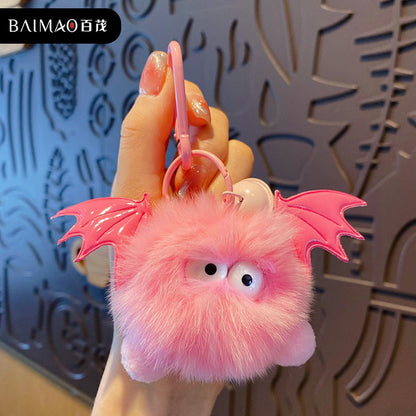 Little Devil Plush Ball Keychain