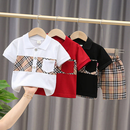 Boys' Cotton Polo Shirts and Shorts Sets