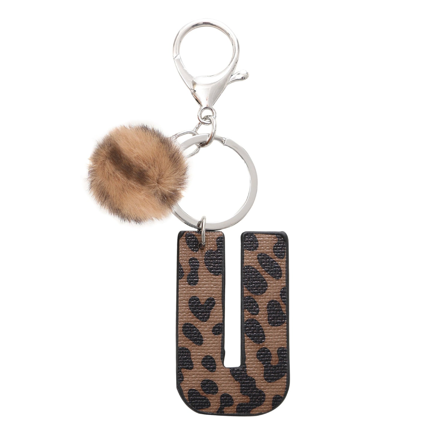 Western Cowboy Leopard Leather Keychains