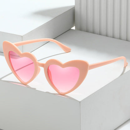 Children's Retro Personality Love Style Anti-ultraviolet Sunglasses