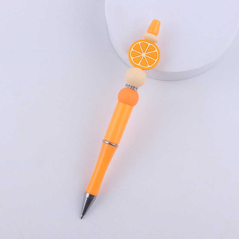 Cartoon Fruit Silicone Color Plastic Beadable Pens