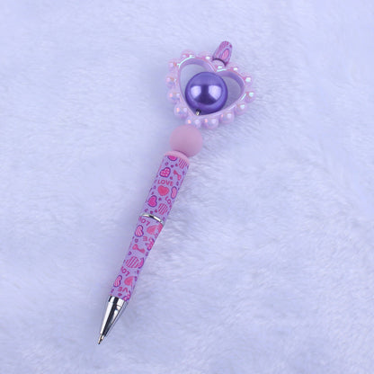 Beaded Pens Valentine's Day Love Silicone Handmade Beaded
