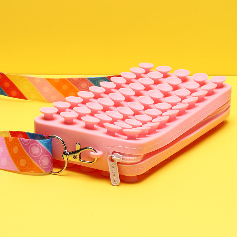Silicone Decompression Suction Cup Pen Bags
