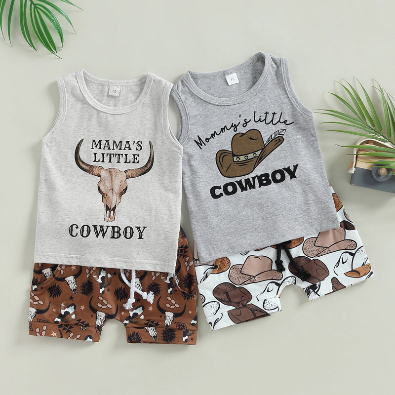 Cotton Western Cowboy Back Boys Suit
