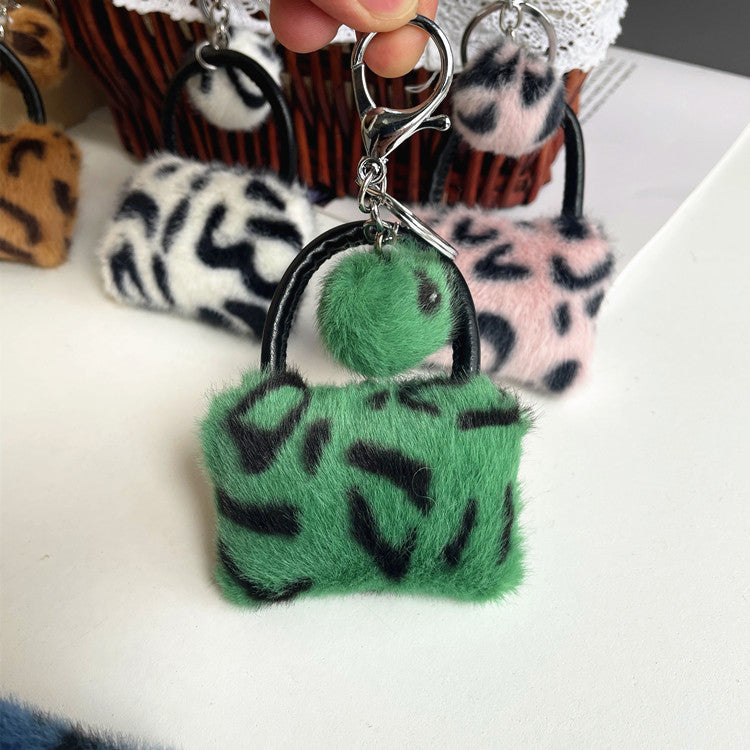 Leopard Cute Plush Cartoon Pendant Car Hair Ball