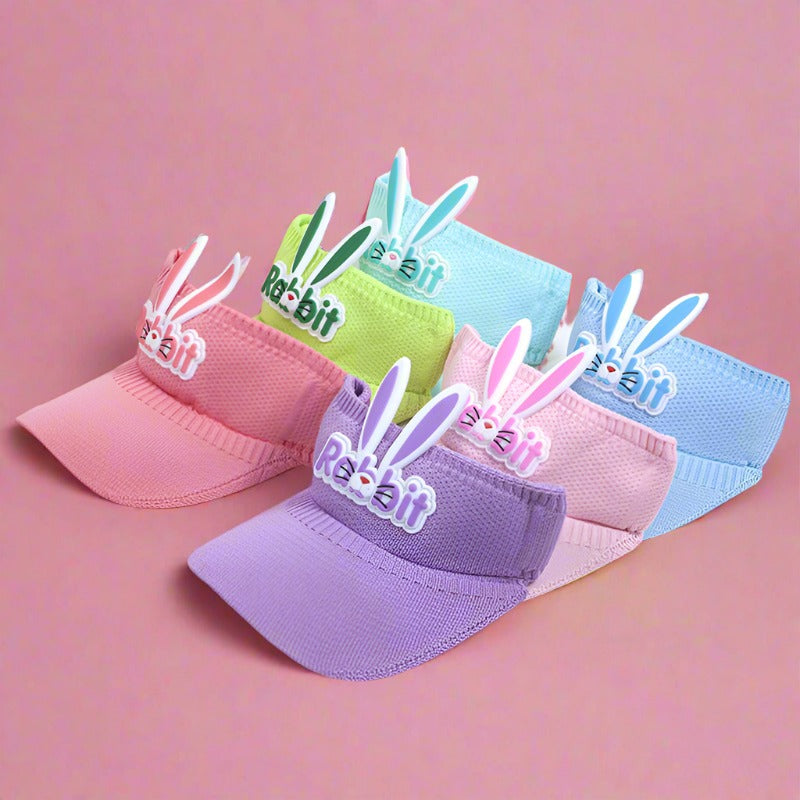 Polyester Rabbit Ear Children's Sun Hat Sunscreen Empty Top Hat