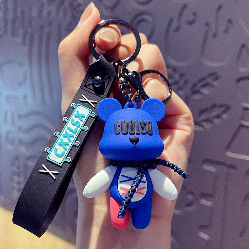 Bow Bear PVC Soft Keychain Cute Keychain