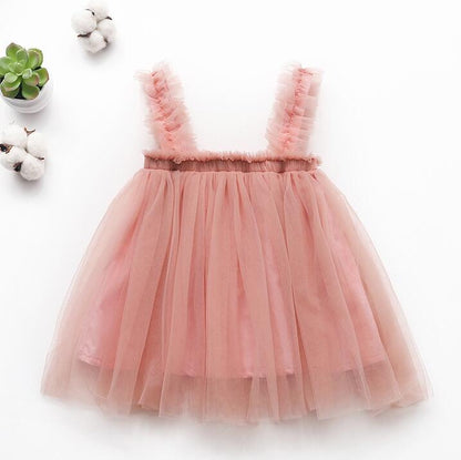 Girls Sling Princess Dress Summer Tutu Skirt