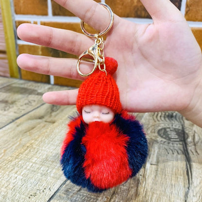 Cute Sleeping Doll Plush Doll Keychain