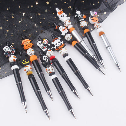 Beaded Pens DIY Handmade Cartoon Halloween Silicone Teether