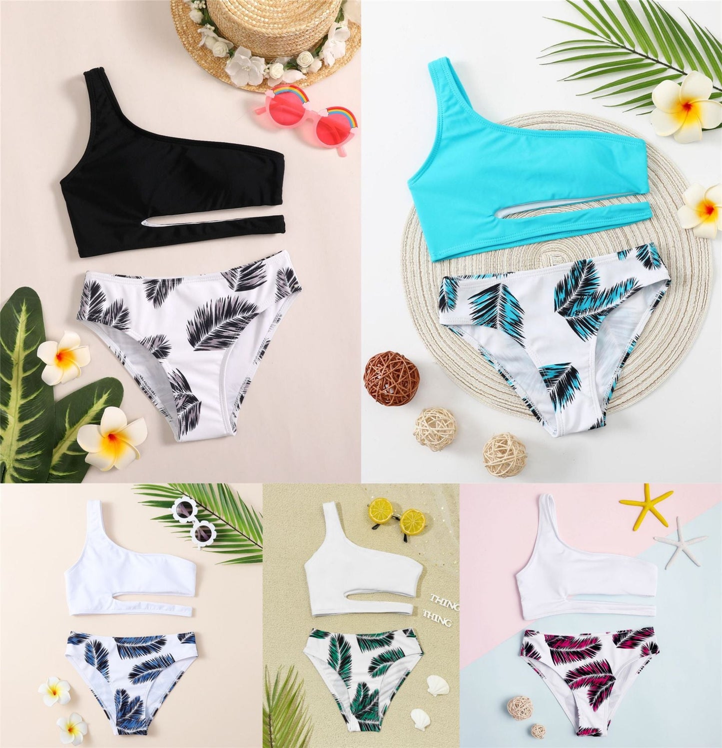 Wholesale Split Kids Print Swimwear