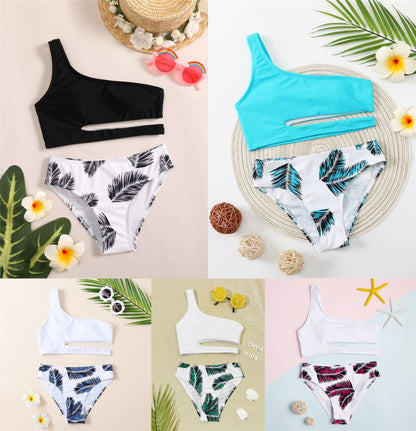 Wholesale Split Kids Print Swimwear