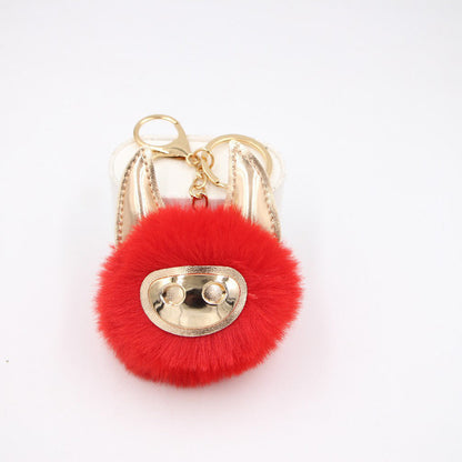 Shiny Cute Pig Plush Ball Bag Accessories Pendant