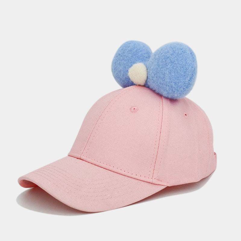 Butterfly Fur Ball Cute Children's Baseball Cap