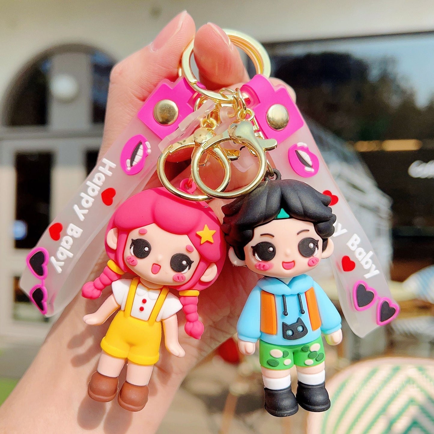 Creative Cartoon Fashion Boy Girls Eco-Friendly PVC Keychain