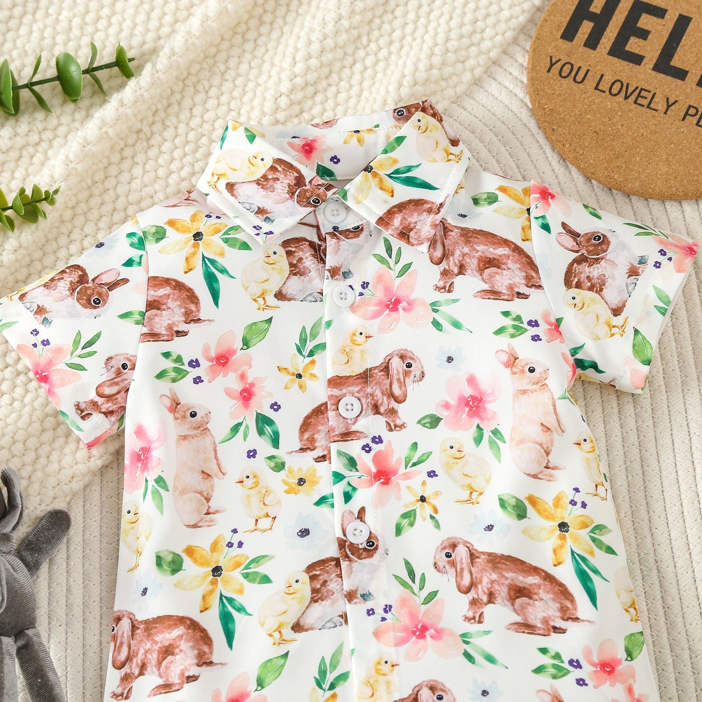 Easter Printed Shirt Baby Cotton Set
