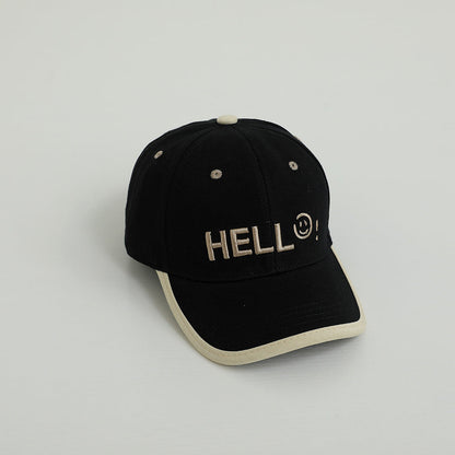 Children's Letter Embroidery Smiley Sun Visor Baseball Cap