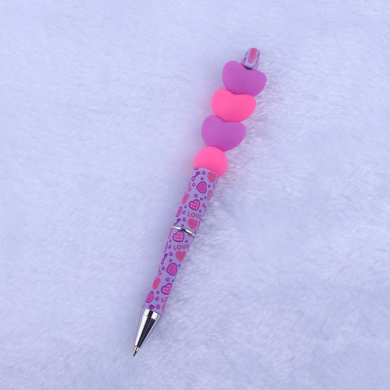 Beaded Pens Valentine's Day Love Silicone Handmade Beaded