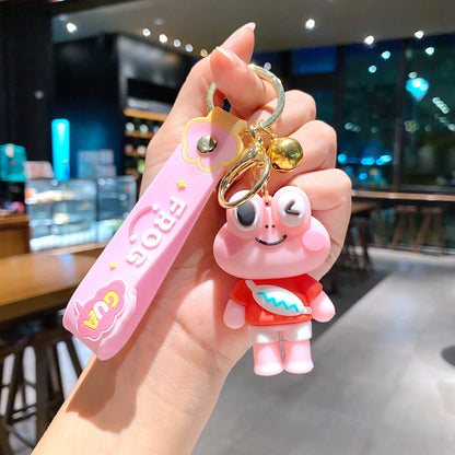Cartoon Frog PVC Soft Glue Keychain Creative Keychain