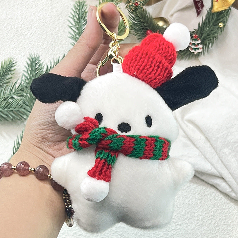 Christmas Plush Doll Keychains