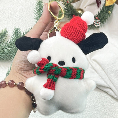 Christmas Plush Doll Keychains