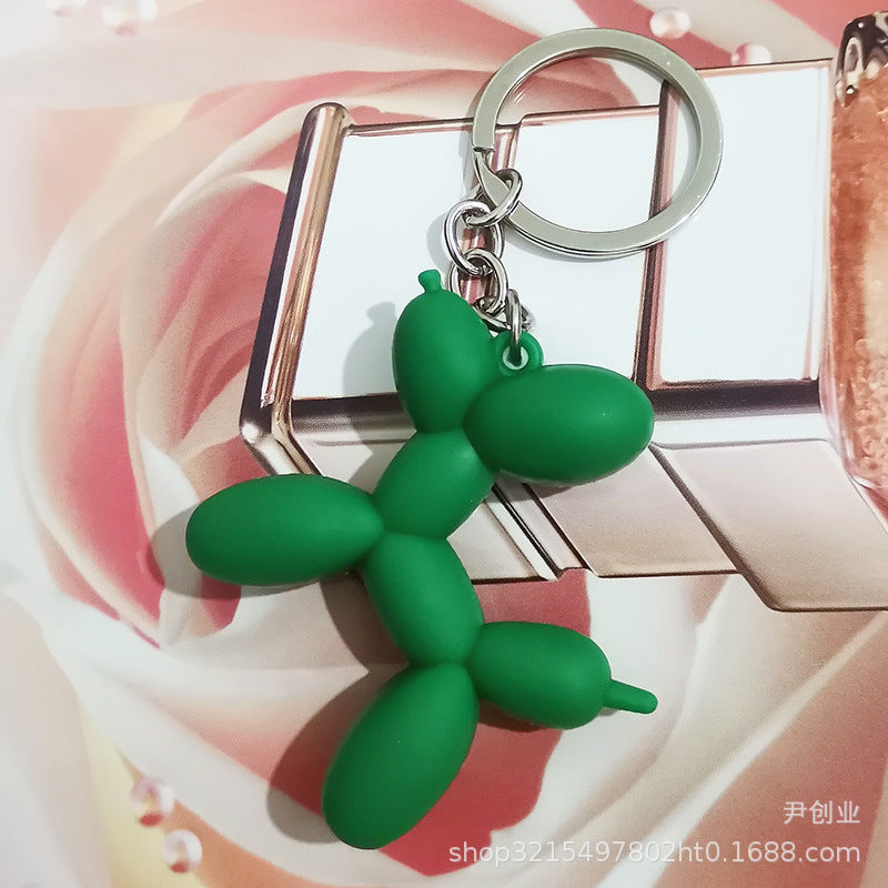 Cute Balloon Dog Keychain Cartoon Silicone Bag Ornaments